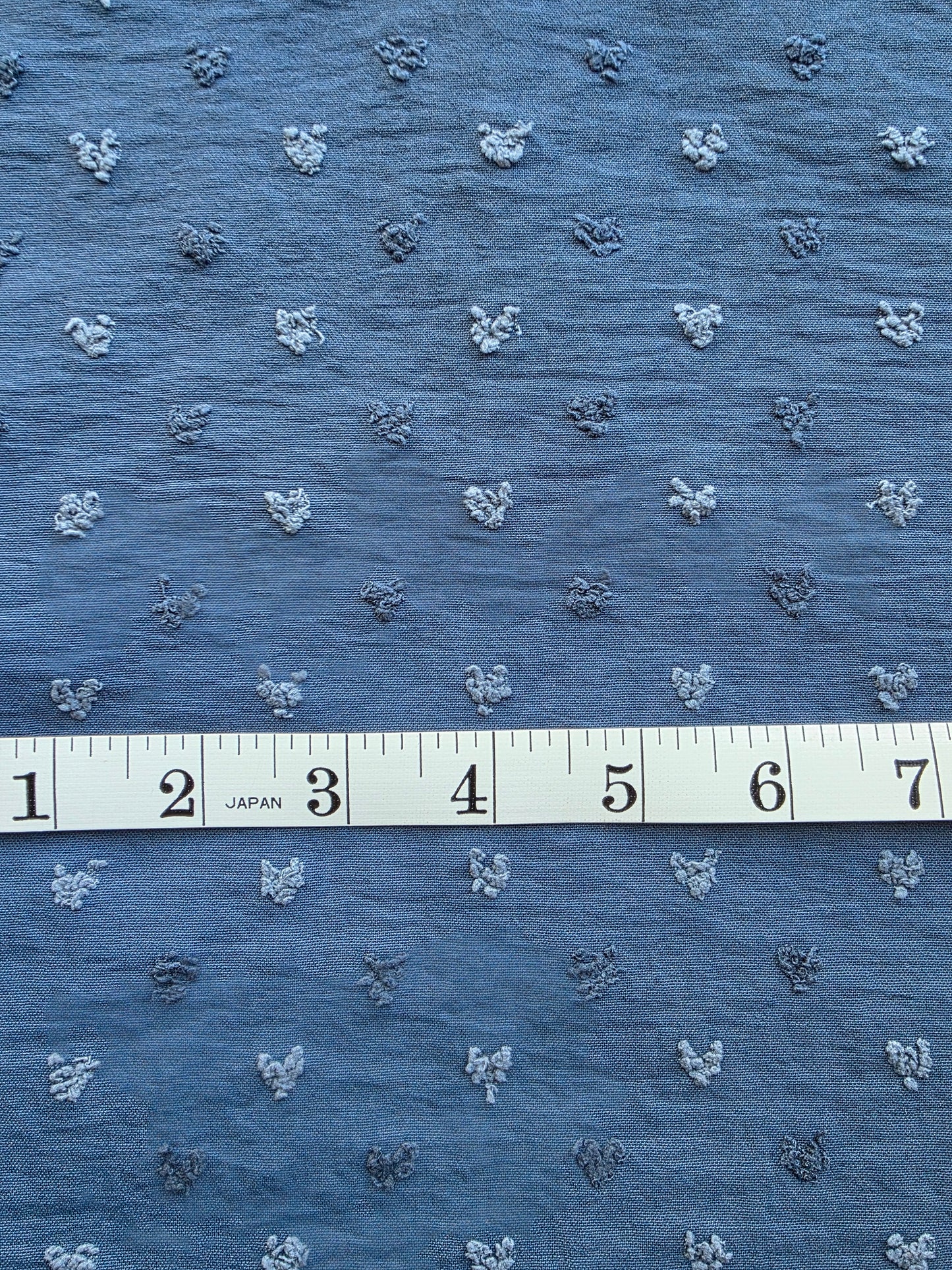 Navy Poly Swiss Heart | Sold By The Half Yard