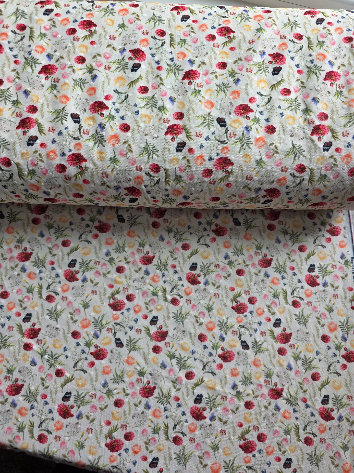 Vintage Garden Swiss Dot Knit | Sold By The Half Yard
