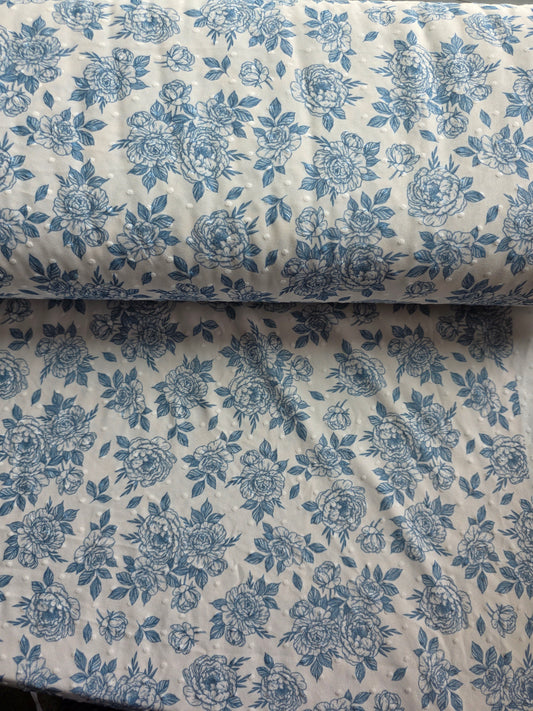 Coastal Rose Reverie Swiss Dot Knit