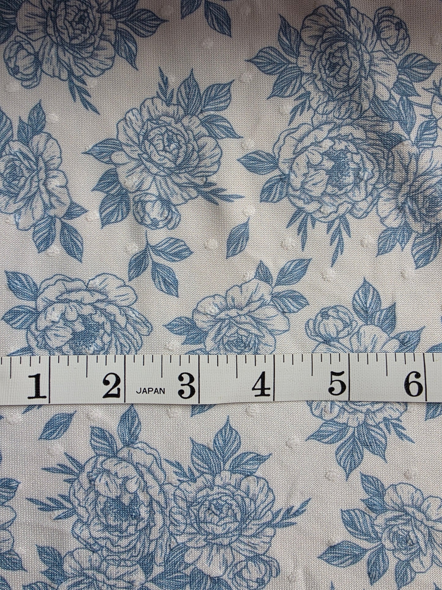 Coastal Rose Reverie Swiss Dot Knit | Sold By The Half Yard