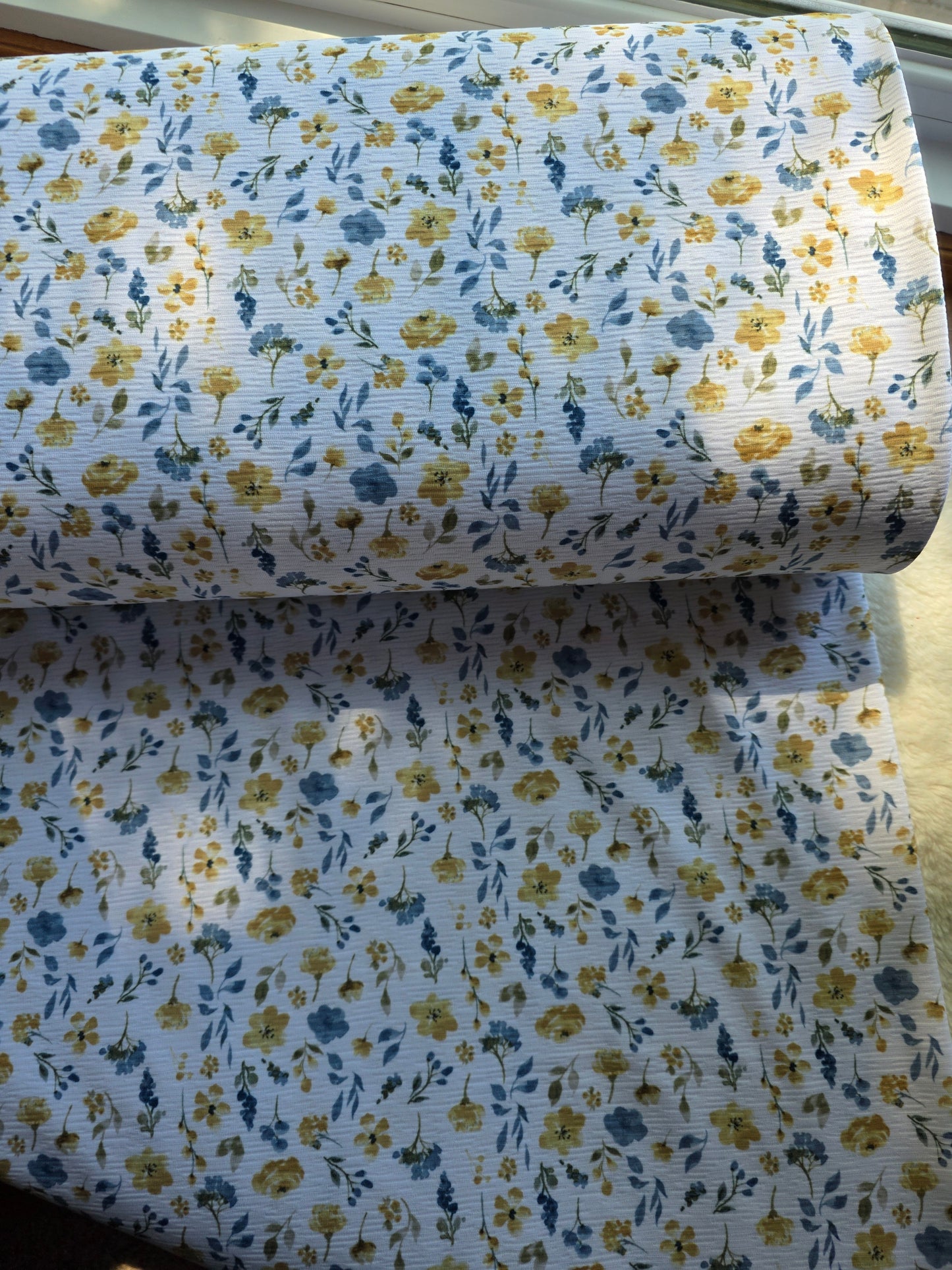 Yellow & Blue Floral Rebecca Knit