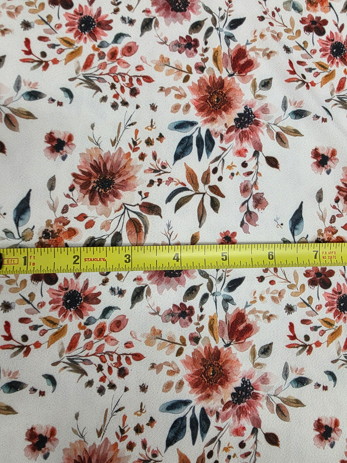 Fall Floral Moss Crepe Knit | Sold By The Half Yard