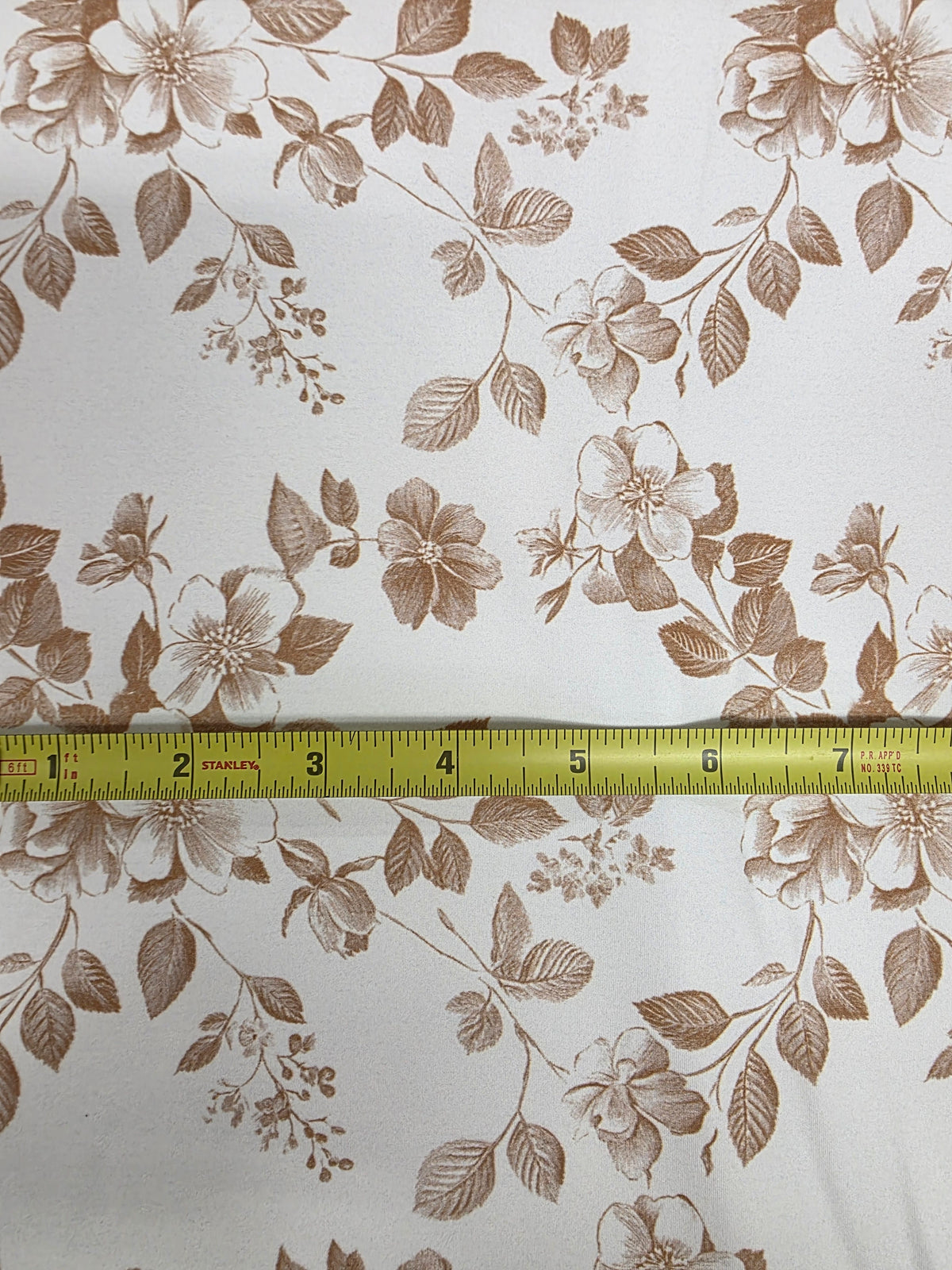 Beige Overall Floral Lou Lou Knit | Sold By The Half Yard