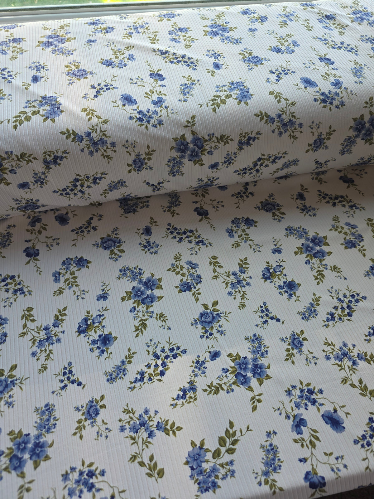 Maybelle Floral Unbrushed Rib Knit | Sold By The Half Yard