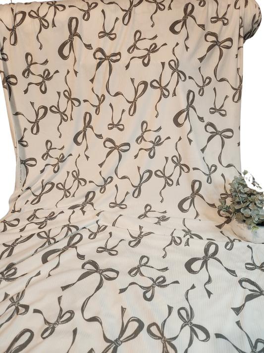 White Ribbons Yummy Rib Knit