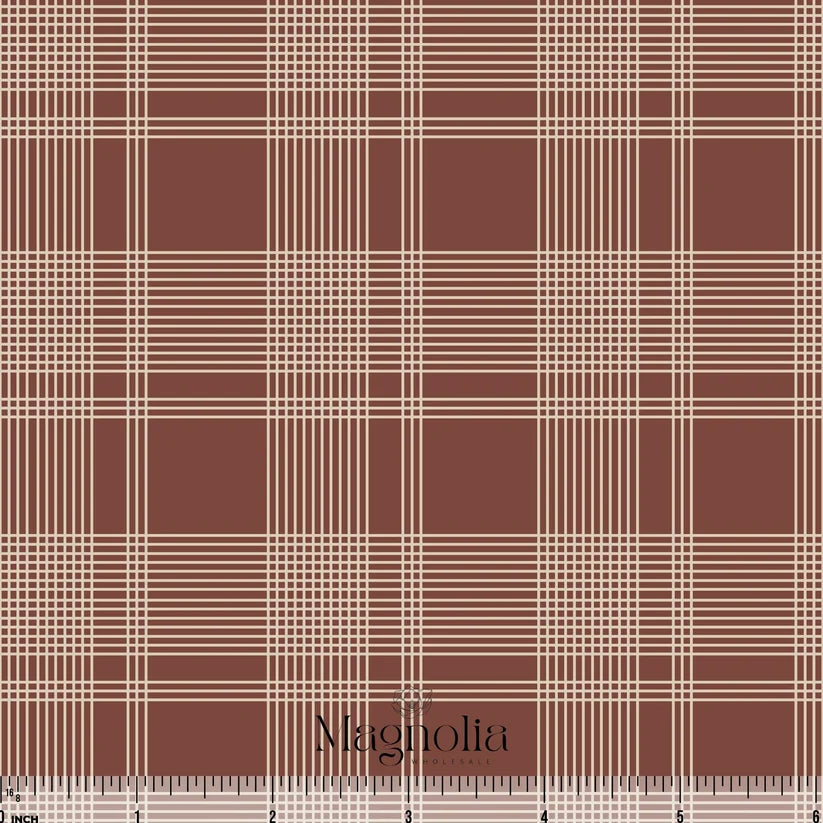 Chestnut Woven Threads Reign Rib Knit | Sold By The Half Yard