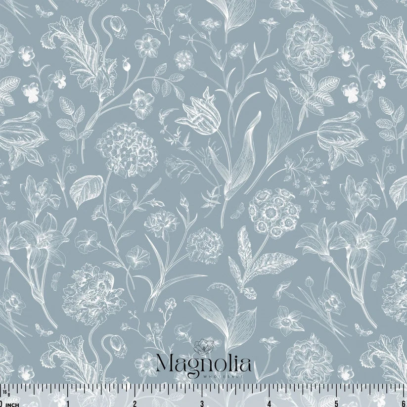 Sky Blue Evening Reverie Swiss Dot Knit | Sold By The Half Yard