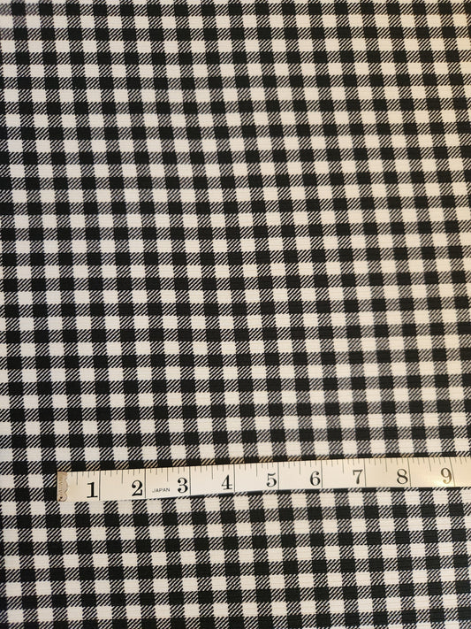 Black & White Gingham Yummy Rib Knit