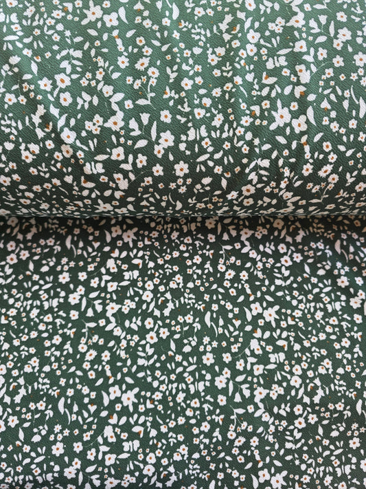 Hunter Green Floral Liverpool Knit