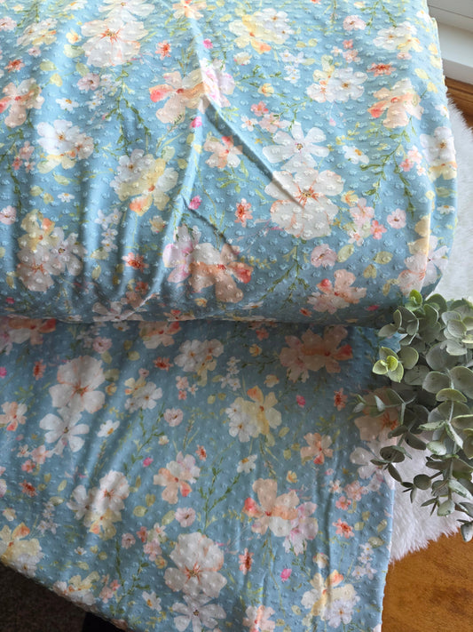 Green Penelope Floral Swiss Dot Knit