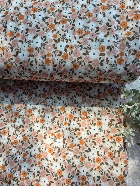 Beige Golden Hour Daisy Swiss Dot Knit