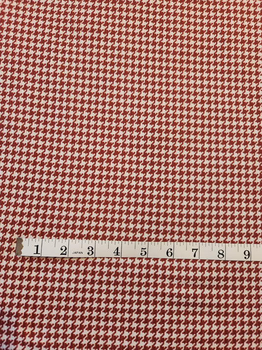 Red & White Houndstooth Yummy Rib Knit