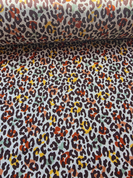 Beige Leopard Print Yummy Rib Knit
