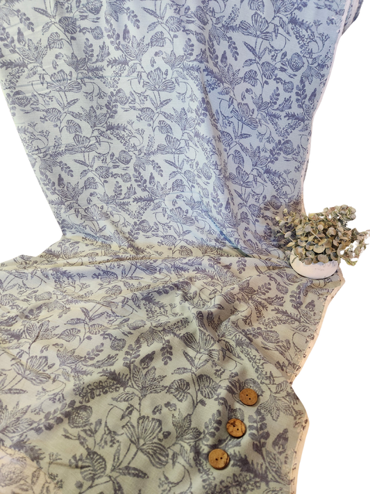 Light Blue Floral CEY Linen