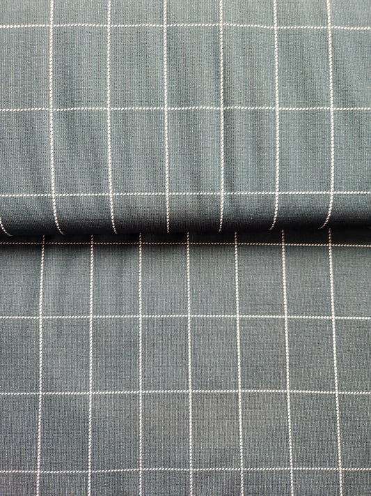 Hunter Green Window Pane Plaid Knit