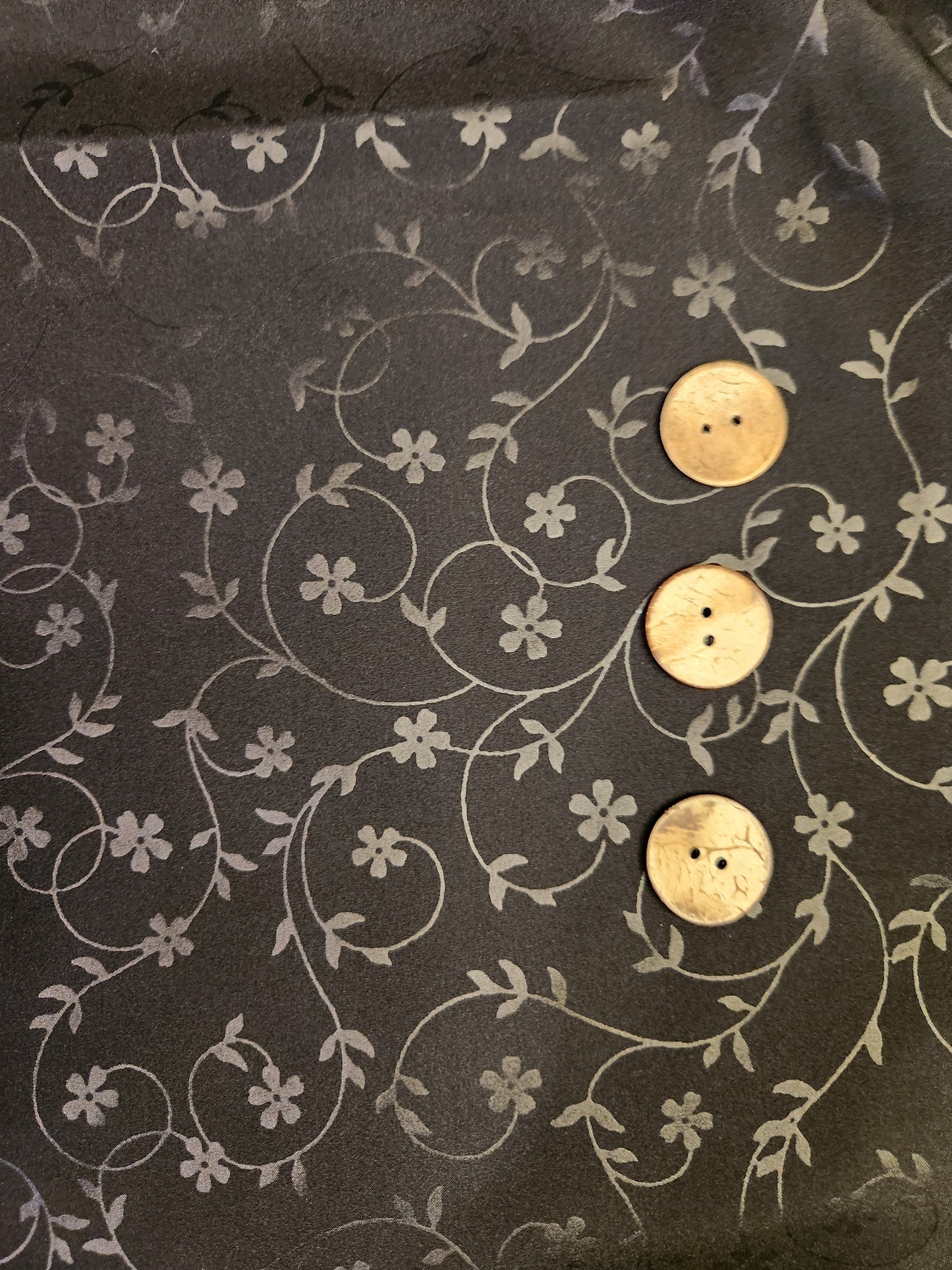 Black Embossed Polyester | Sold By The Half Yard